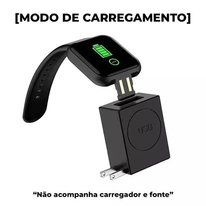 Smartwatch D20 Bluetooth com Monitor Cardíaco, Sono e Notificações | Android e iPhone