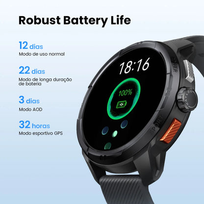 Smartwatch Haylou Solar Ultra GPS AMOLED 1.6" | Chamadas Bluetooth | Android e iPhone