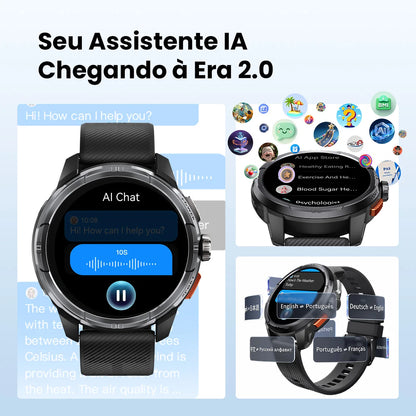Smartwatch Haylou Solar Ultra GPS AMOLED 1.6" | Chamadas Bluetooth | Android e iPhone