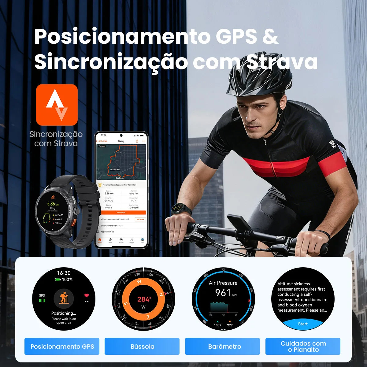 Smartwatch Haylou Solar Ultra GPS AMOLED 1.6" | Chamadas Bluetooth | Android e iPhone