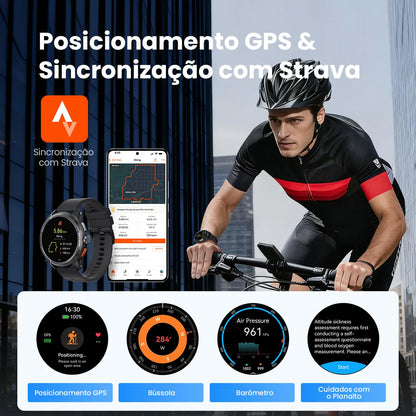 Smartwatch Haylou Solar Ultra GPS AMOLED 1.6" | Chamadas Bluetooth | Android e iPhone