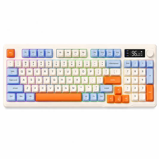 Kit Gamer FreeWolf M96 RGB | Teclado e Mouse Sem Fio Recarregáveis
