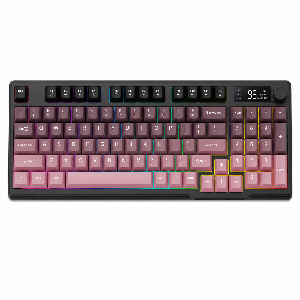 Kit Gamer FreeWolf M96 RGB | Teclado e Mouse Sem Fio Recarregáveis