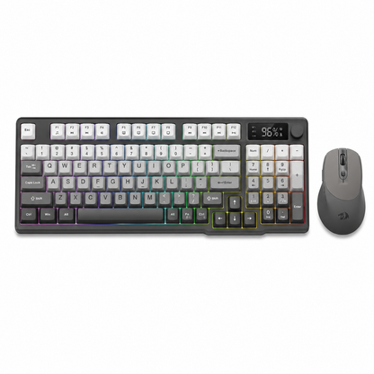 Kit Gamer FreeWolf M96 RGB | Teclado e Mouse Sem Fio Recarregáveis