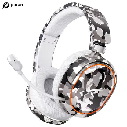 Headset Gamer Sem Fio Picun G2 RGB | Bluetooth + 2.4GHz | Som Surround 7.1 | PC, PS5 e Mobile