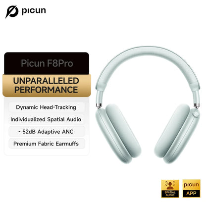 Headphone Bluetooth Picun F8 Pro ANC | Áudio Espacial 3D | Cancelamento de Ruído