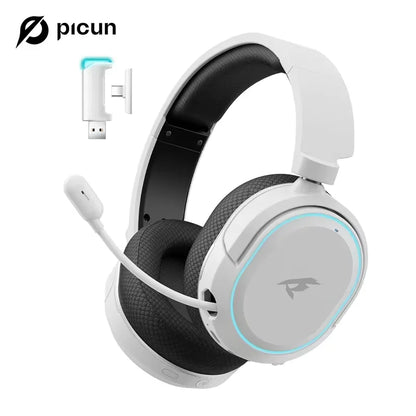 Headset Gamer Sem Fio Picun G2 RGB | Bluetooth + 2.4GHz | Som Surround 7.1 | PC, PS5 e Mobile