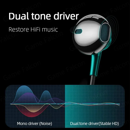 Fone de Ouvido USB-C Hi-Fi com Microfone e Controle de Volume para Android, Tablet e Notebook