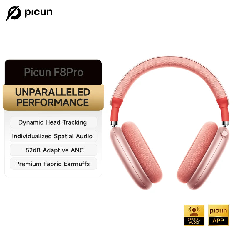 Headphone Bluetooth Picun F8 Pro ANC | Áudio Espacial 3D | Cancelamento de Ruído