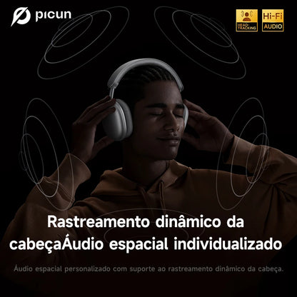 Headphone Bluetooth Picun F8 Pro ANC | Áudio Espacial 3D | Cancelamento de Ruído