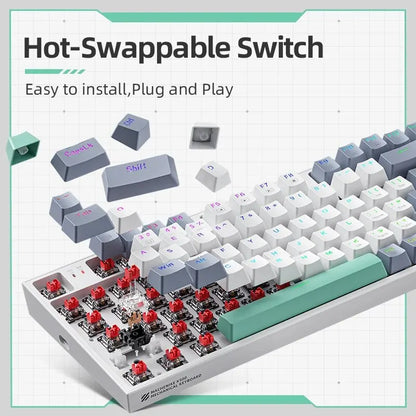 Teclado Mecânico Gamer Machenike K500 RGB | Hot Swap | Layout 94 Teclas