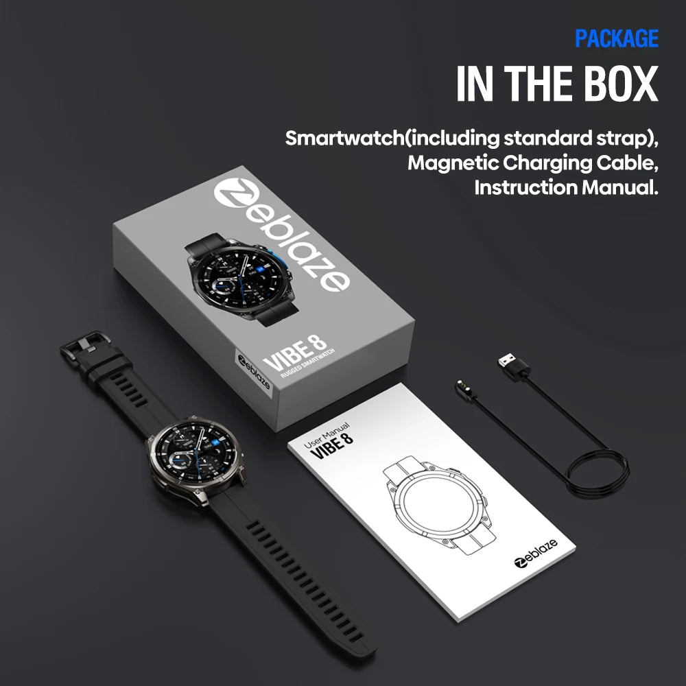 Smartwatch Zeblaze VIBE 8 AMOLED 1.43" | Chamadas Bluetooth | Lanterna Integrada