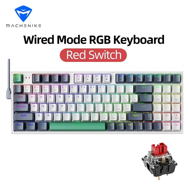 Teclado Mecânico Gamer Machenike K500 RGB | Hot Swap | Layout 94 Teclas