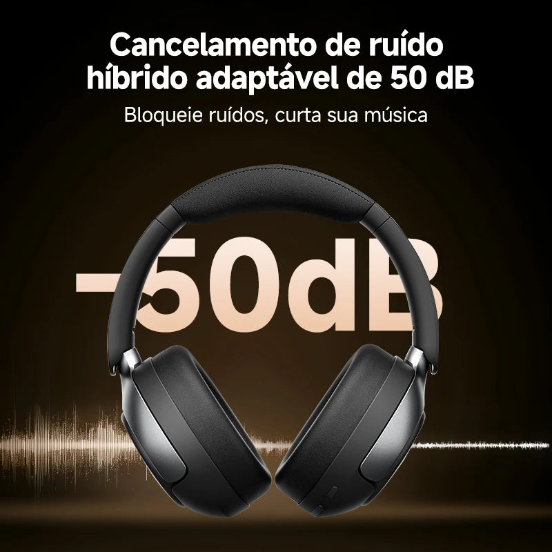Headphone Bluetooth QCY H3 Pro ANC Hi-Res Audio | Cancelamento de Ruído | Até 55 Horas de Bateria