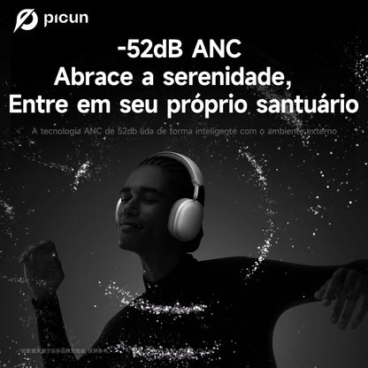 Headphone Bluetooth Picun F8 Pro ANC | Áudio Espacial 3D | Cancelamento de Ruído