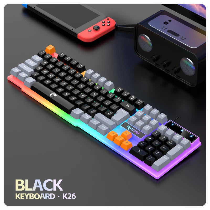 Teclado Gamer RAIKU T26 RGB USB ABNT2 | Iluminação LED | Layout Brasileiro