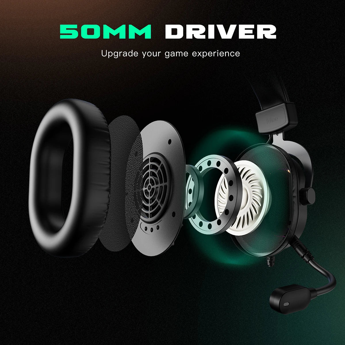 Headset Gamer Fifine RGB 7.1 USB com Microfone | Compatível com PC, PS4 e PS5