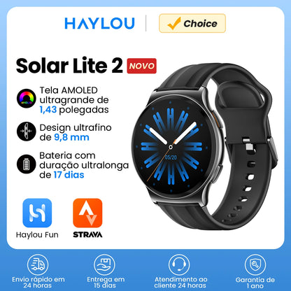 Smartwatch Haylou Solar Lite 2 AMOLED | Bluetooth | Android e iPhone