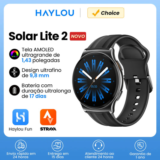 Smartwatch Haylou Solar Lite 2 AMOLED | Bluetooth | Android e iPhone