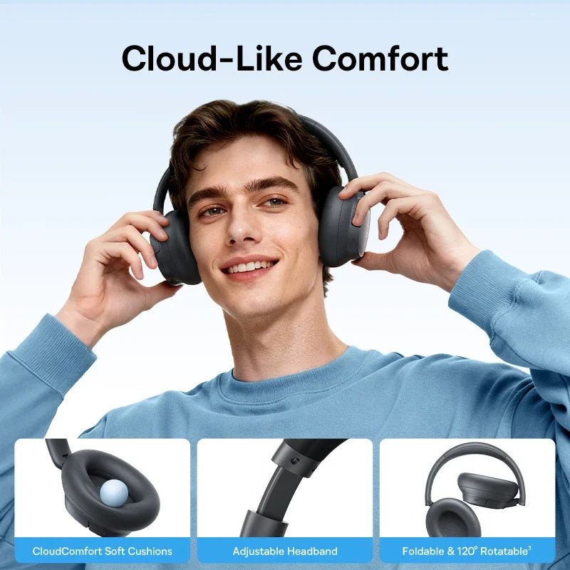 Headphone Bluetooth Baseus Bass BH1 NC Lite ANC | Até 80 Horas de Bateria | Sem Fio