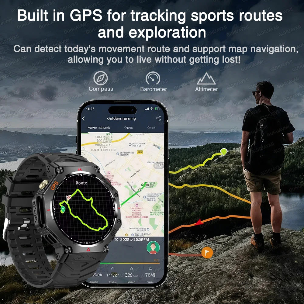Smartwatch T-Rex 3 Ultra GPS AMOLED 10ATM | Chamadas Bluetooth | Militar Premium