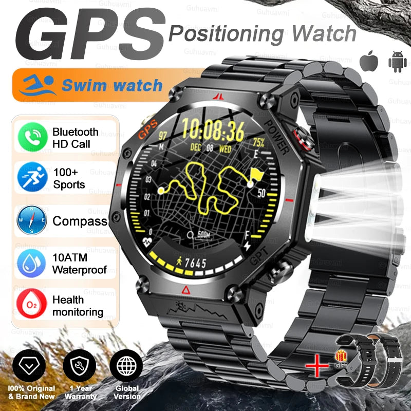 Smartwatch T-Rex 3 Ultra GPS AMOLED 10ATM | Chamadas Bluetooth | Militar Premium