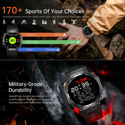 Smartwatch T-Rex 3 Ultra GPS AMOLED 10ATM | Chamadas Bluetooth | Militar Premium
