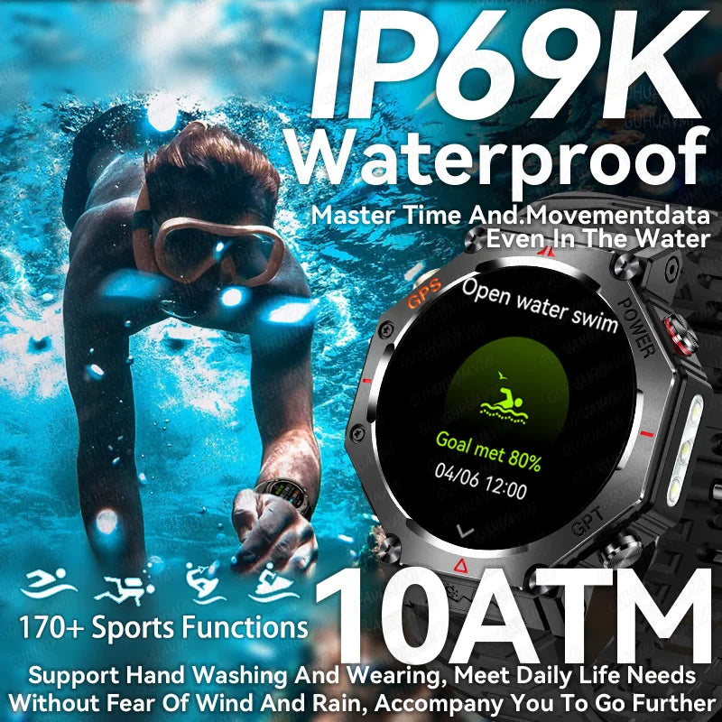 Smartwatch T-Rex 3 Ultra GPS AMOLED 10ATM | Chamadas Bluetooth | Militar Premium