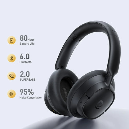 Headphone Bluetooth Baseus Bass BH1 NC Lite ANC | Até 80 Horas de Bateria | Sem Fio