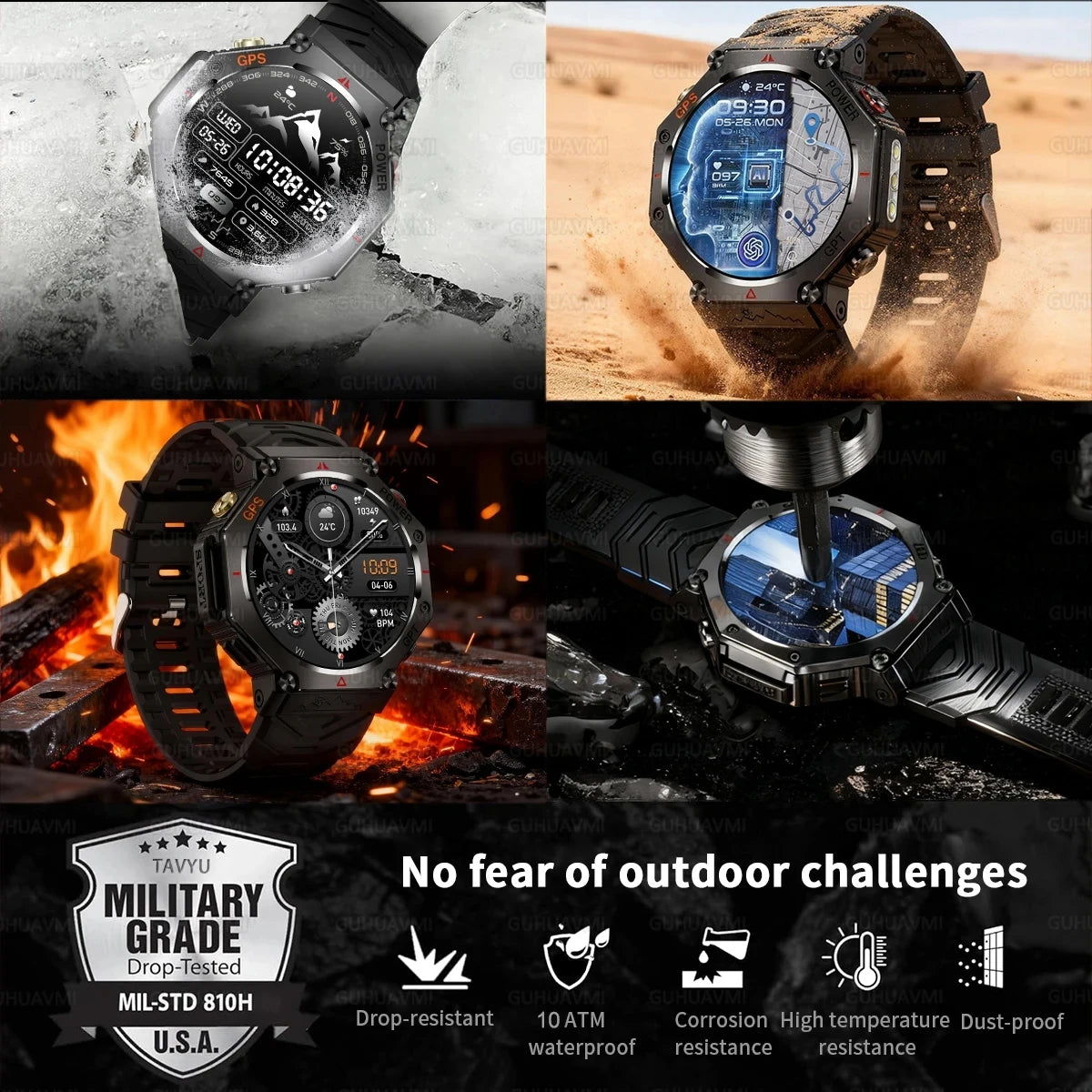 Smartwatch T-Rex 3 Ultra GPS AMOLED 10ATM | Chamadas Bluetooth | Militar Premium