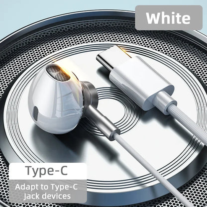 Fone de Ouvido USB-C Hi-Fi com Microfone e Controle de Volume para Android, Tablet e Notebook