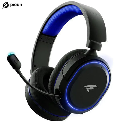 Headset Gamer Sem Fio Picun G2 RGB | Bluetooth + 2.4GHz | Som Surround 7.1 | PC, PS5 e Mobile