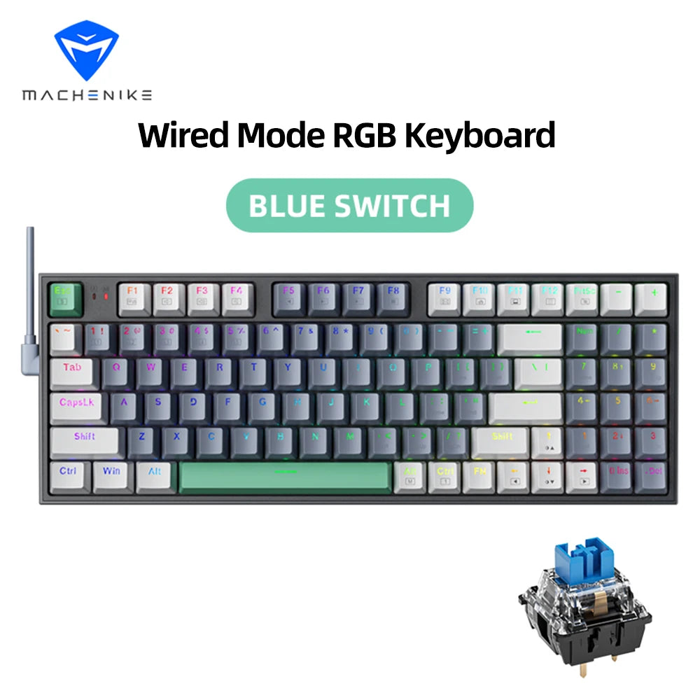 Teclado Mecânico Gamer Machenike K500 RGB | Hot Swap | Layout 94 Teclas
