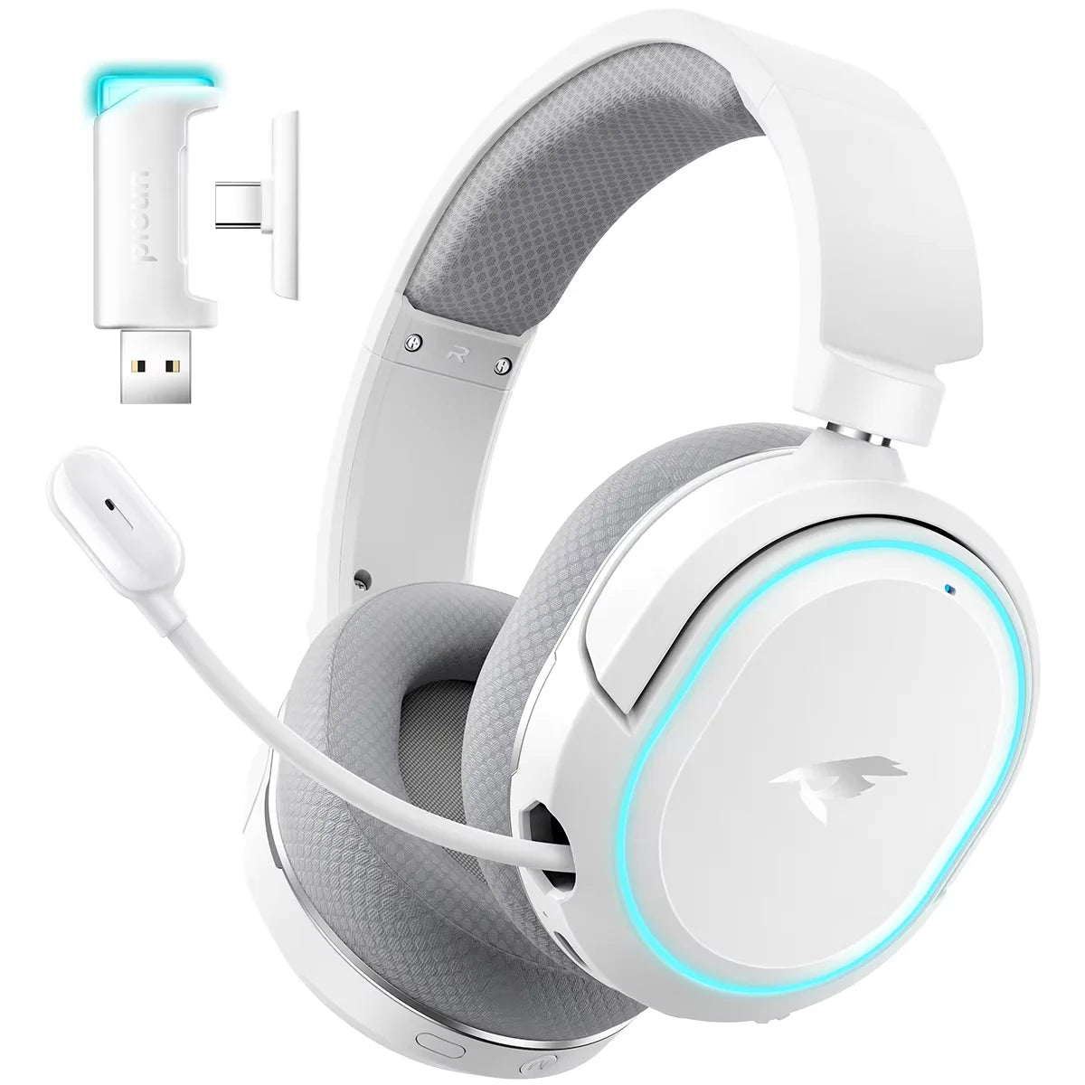 Headset Gamer Sem Fio Picun G2 RGB | Bluetooth + 2.4GHz | Som Surround 7.1 | PC, PS5 e Mobile