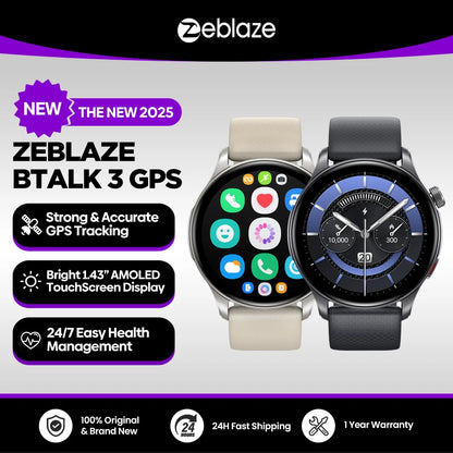 Smartwatch Zeblaze Btalk 3 GPS AMOLED 1.43" | Chamadas Bluetooth | Android e iPhone