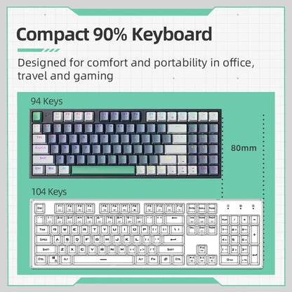 Teclado Mecânico Gamer Machenike K500 RGB | Hot Swap | Layout 94 Teclas